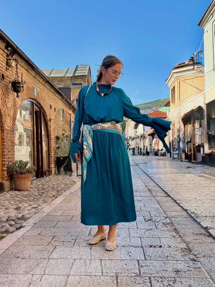 Redaktorka Lenka Filipová v šatách zo secoutletu v Sarajeve